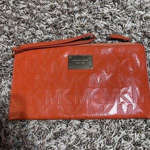 Michael kors orange wristlet